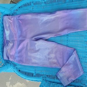 Girls Ideology iridescent purple leggings size S